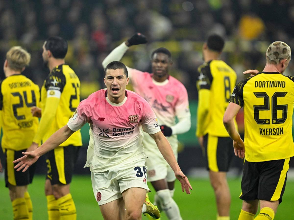 Leverkusen eliminó al Dortmund: Maza marca el gol decisivo que mete al Bayer en cuartos de la Copa de Alemania